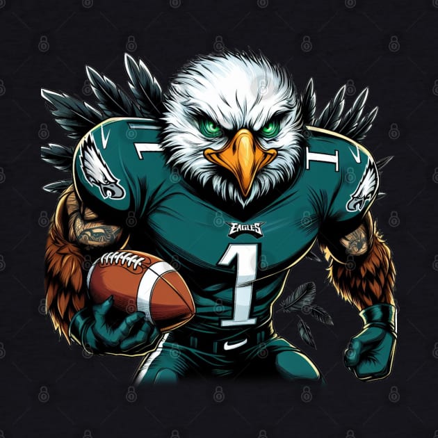 Philadelphia Eagles Bird Gang football Number 1 by DarkWave